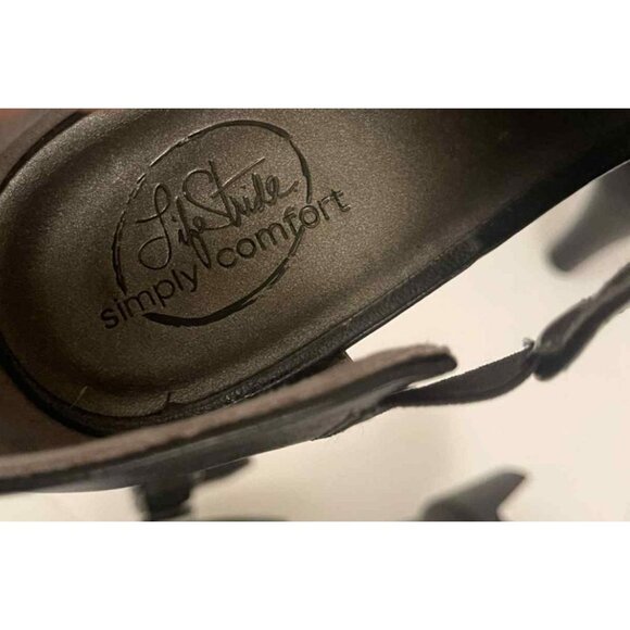 Life Stride Constance Women's 10 Black Vegan Leather Shootie Bootie Heel Pumps - Picture 9 of 9